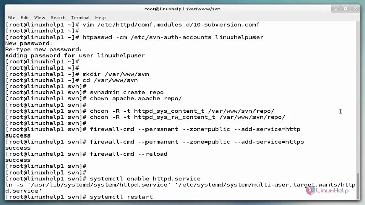 How to install & configure Apache Subversion (SVN) in CentOS 7