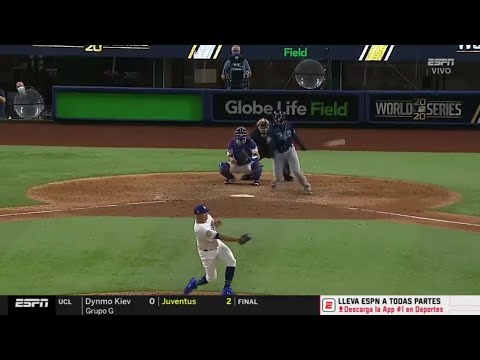 Doble play de Victor Gonzalez / Serie Mundial 2020 MLB / Tampa Bay Rays vs Los Angeles Dodgers