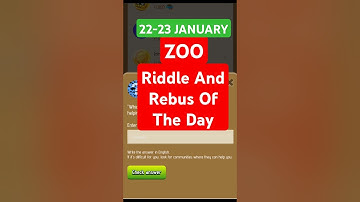 22-23 January Zoo Riddle And Rebus Of The Day | Riddle Of The Day | Rebus Of The Day
