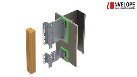 NVELOPE NV6 – Aluminium   Timber batten hybrid rainscreen cladding support system