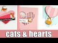 Cats and Hearts | 1 stamp set - 3 cards