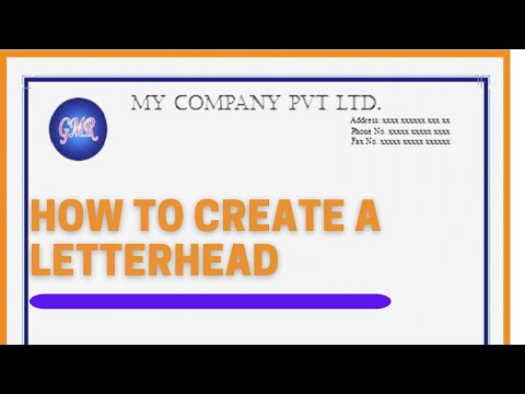 How to create a Letterhead| CSEC
