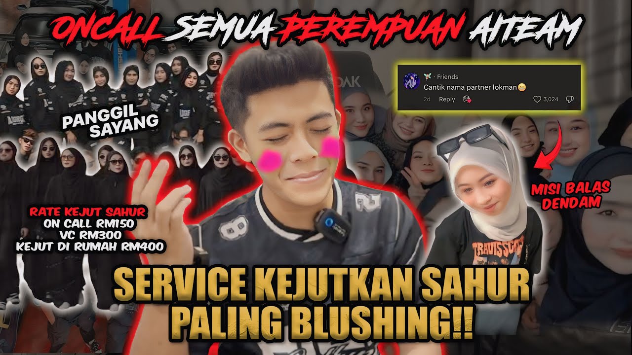 DARE CALL PEREMPUAN AITEAM KEJUT SAHUR!!! SEMUA BLUSHING MENGUSIK NAZRUL?!