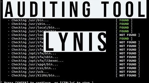 Lynis -Security Auditing Tool For Unix/Linux (Rootkit)⛑