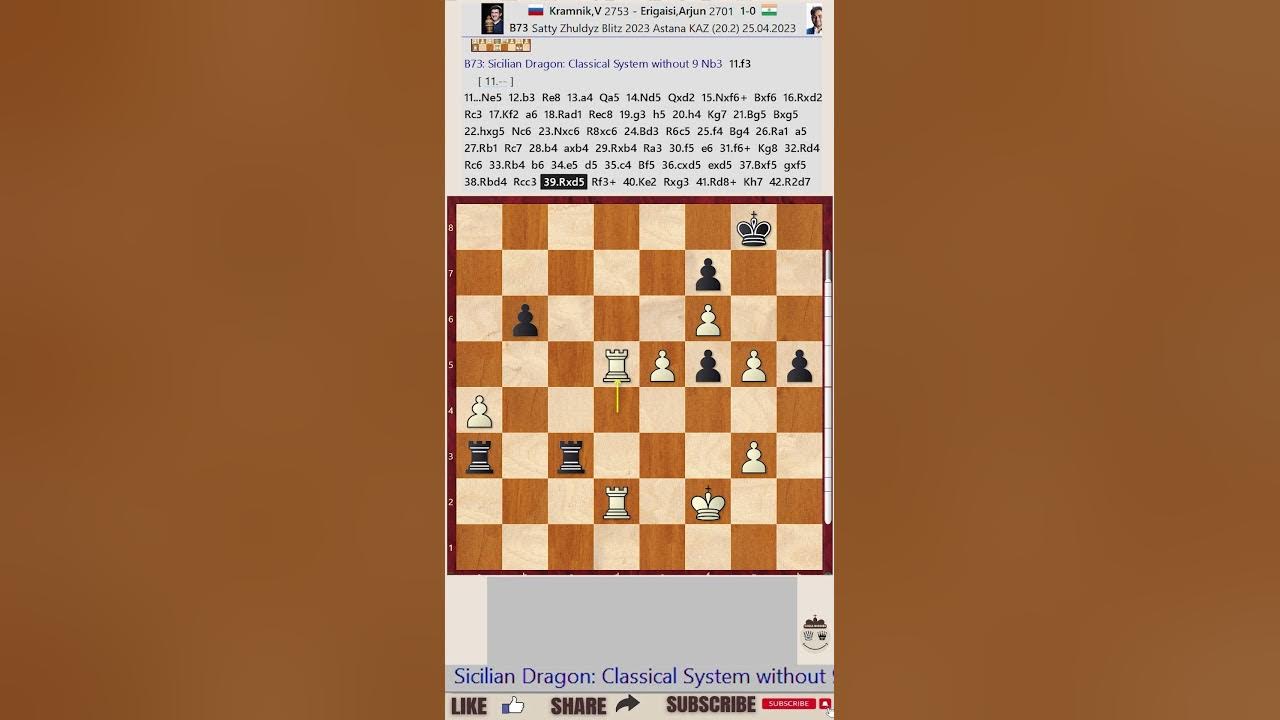 Vladimir Kramnik vs Arjun Erigaisi, A Game of Extreme Nerves, Satty  Zhuldyz Blitz, Kazakhstan, chess, video recording