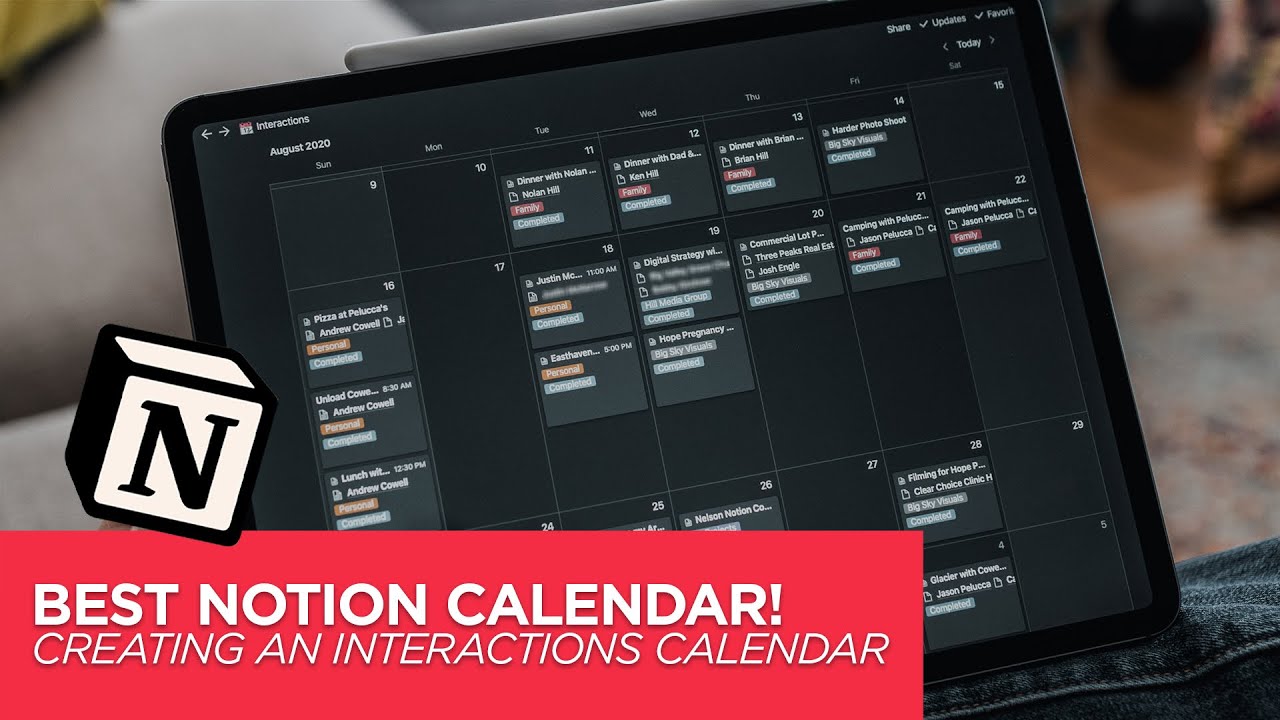 You Need This Calendar in Notion Notion Interactions Calendar YouTube