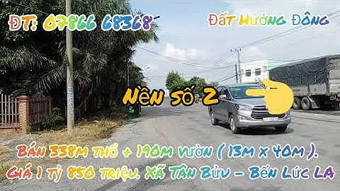 Đã Bán Đất Tân Bửu Bến Lức Long An ĐT