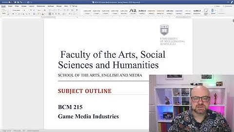 BCM215 Games Media Industries (2020 remote delivery mode) Introduction Vlog