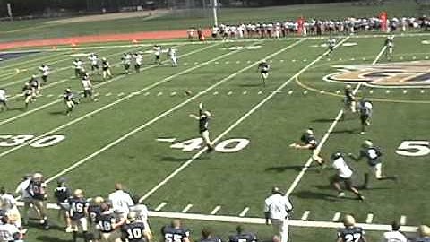 Gallaudet Football crazy tip drill interception Tony Tatum, Shelby Bean
