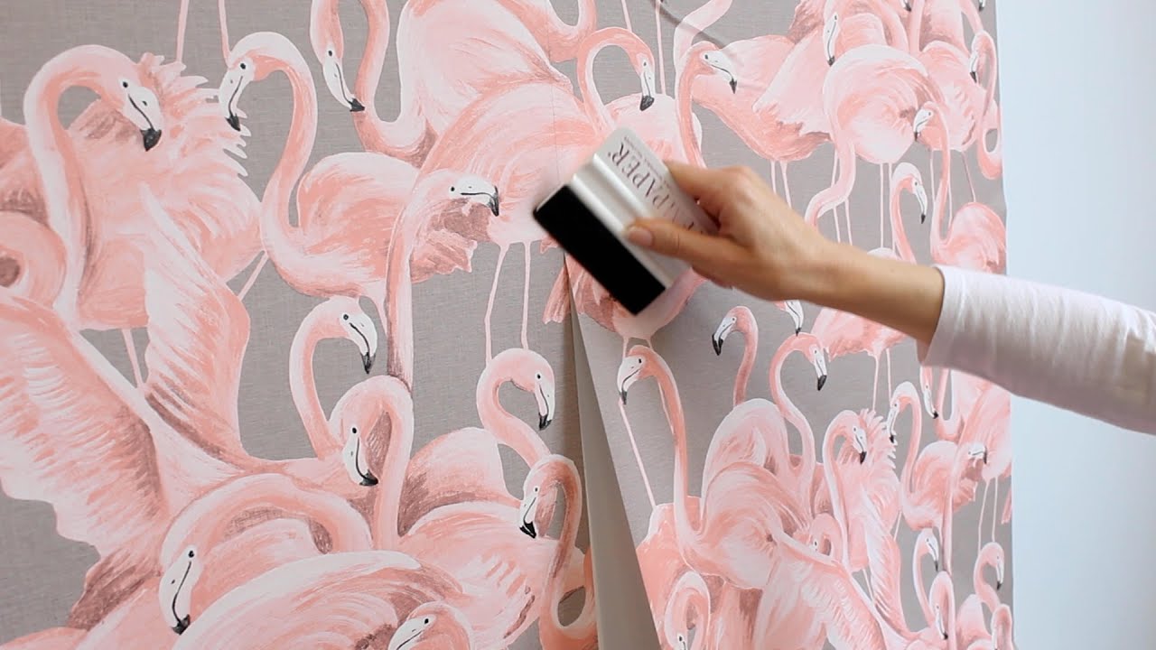 Transform Your Space with Flamingo print Wallpaper by Tempaper