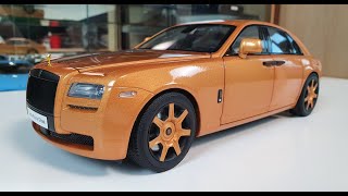 KYOSHO's best work 1/18 Diecast  Rolls Royce Ghost-Arizona Sun Gold- unboxing