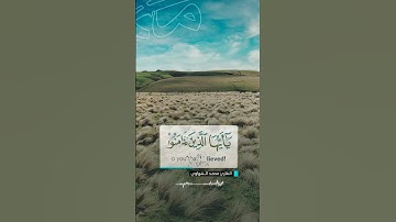 ٱية الصلاة على النبي || القارئ محمد الشهاوي #حالات #ستوري #سناب