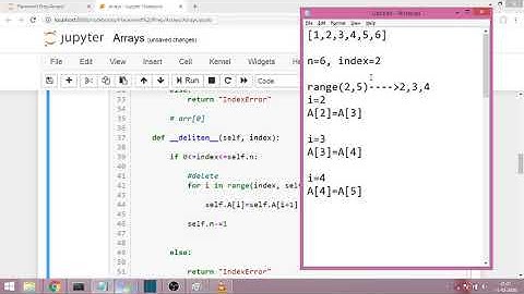 Dynamic Array Implementation in Python Part 6 | Deletion at a given index position