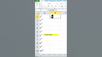 How to write 1st,2nd,3rd...in Excel #krishnaittips #advancexcel #exceltutorial #excel#exceltricks