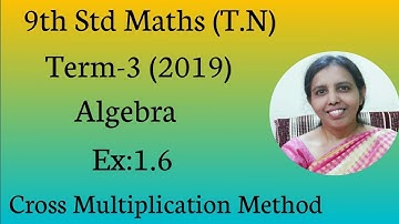 9th std maths in tamil term-3 (2019) Algebra Ex:1.6