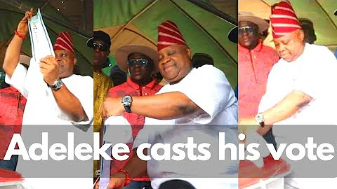 PDP candidate, Isiaka Adeleke casts his vote #OsunDecides