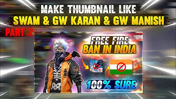 how to make thumbnail like gw karan on android | gw karan swam gw manish Thumbnail Tutorial