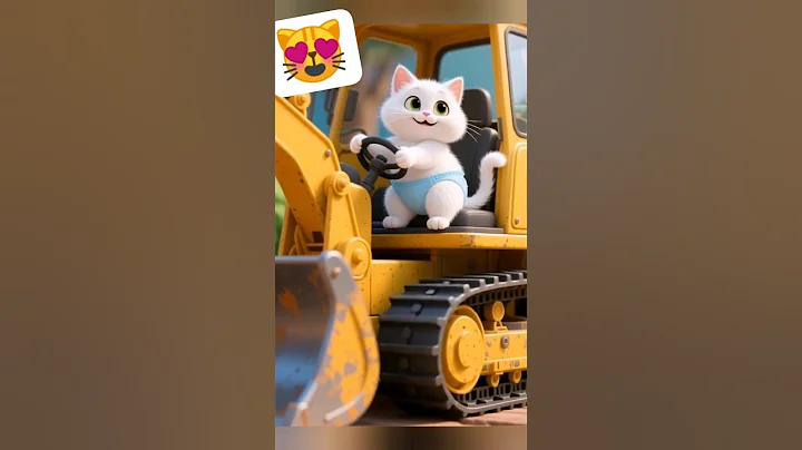 Watch the video about Kitten buy a bulldozer🚜😺🐾 kitten's gift is do awesome😻#funny #viral #cat #cute #animals