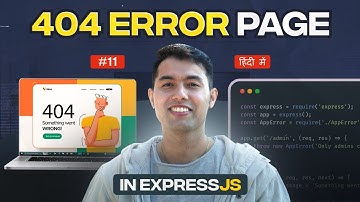 🔴 How to Handle a 404 Error Page in Express JS