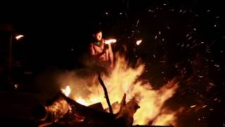 Bizarre MAN DISAPPEARS INTO A FIRE!