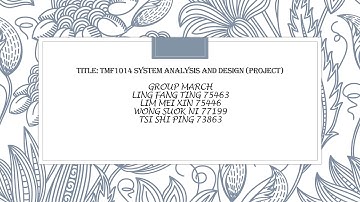 TMF1014 Project-G01-Group March