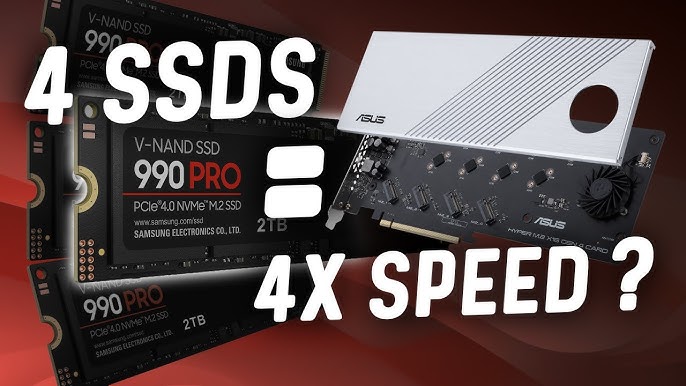 ASUS Hyper X16 PCIe 4.0 X4 Quad Heat and Test Comparison - YouTube