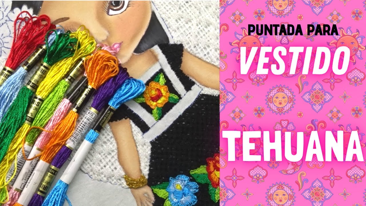 [BORDADO FANTASÍA] 👗 TEHUANA - VESTIDO Y FLORES 👗 | Un Mundo Maravillisa