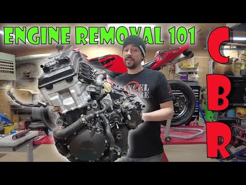 CBR 1000 Engine Removal | How to take out the engine on a 2007 CBR 1000