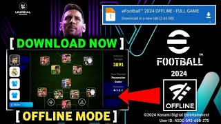 Download eFootball 2024 Offline Mod APK | Android & iOS Patch | New Player Packs, English Commentary screenshot 1