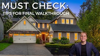 Complete Final Walkthrough Checklist  Check Before Closing on a Home  || #realestate
