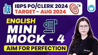 IBPS PO / Clerk 2024 | English Mini Mock Test For IBPS PO/Clerk 2024 | Day-4 | By Saba Ma'am