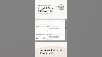 Write down your Notes!🍴 | Meal Planning NOTION Template  #shorts #notion #notiontemplate