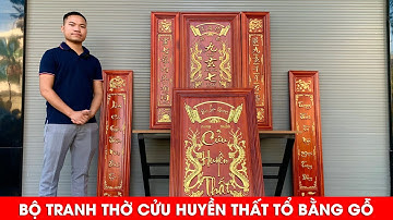 Tranh Thờ Cửu Huyền Thất Tổ Bằng Gỗ Hương Đỏ | Xưởng Gỗ Phú Xuyên