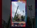ক্রেনে করে সরান হল মেসির মূর্তি | Messi Statue | Lake Town | Kolkata News