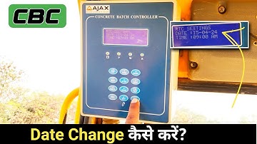 Ajax CBC mitar | Date Change कैसे करें? | Concrete mixer | Argo 4000 |