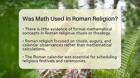 Was Math Used In Roman Religion? - Science Through Time