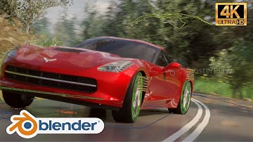 Blender Forest Road + Breakdown | Blender Car Animation [4K]