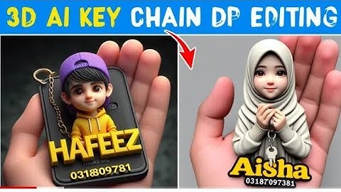 How To Create 3D Ai Key Chain Boy+Girl Image | Viral Photo Editing | Bing Image Creator Toturial