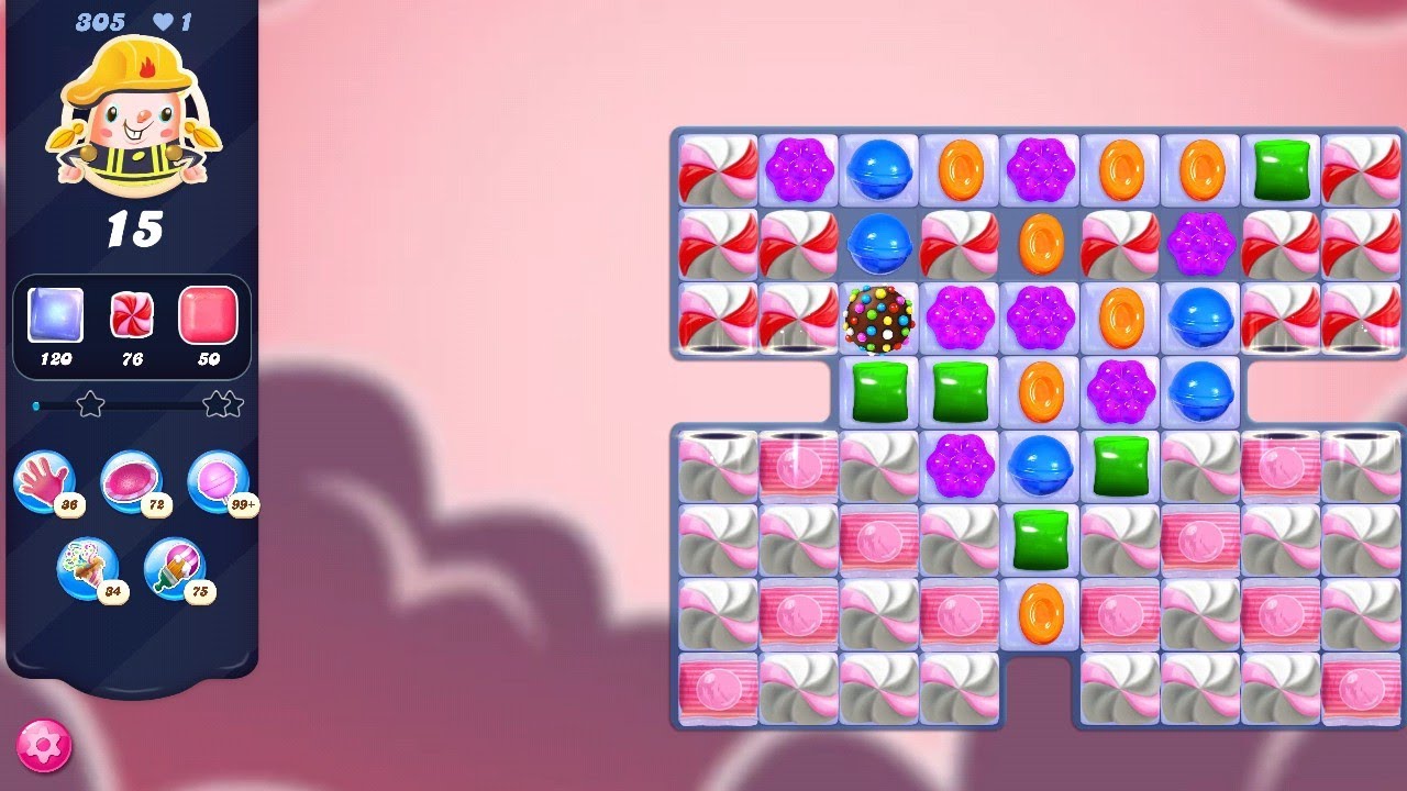 Candy Crush Saga Level 305 - YouTube