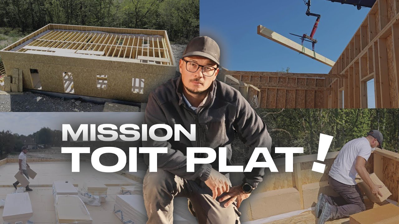 Construction d'un toit plat complet : structure bois, isolation et étanchéité !