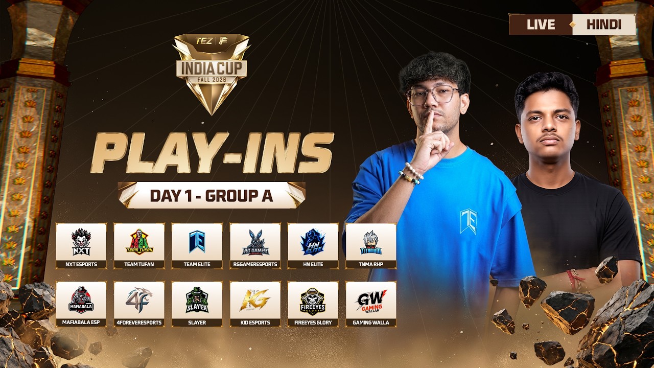 🔴 [HINDI] TEZ FFMIC 2026 Fall | Play-Ins Day 1 | Group A
