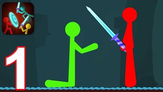 STICKMAN EXILE HERO - Walkthrough Gameplay Part 1 - INTRO (iOS Android) screenshot 2