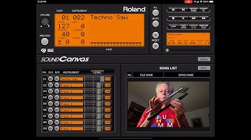 Demo of  the WARBL2 and the Roland Sound Canvas App on my iPad