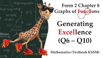 KSSM Form 2 Mathematics Chapter 8 - Generating Excellence (Q6 - Q10) | Graphs of Functions