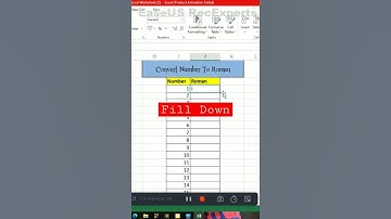 29-Convert Number into Roman || Excel Shortcut || #excel #exceltips #exceltutorial #tips #tricks