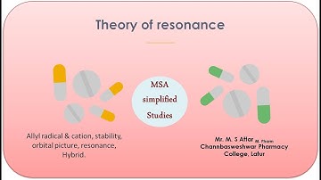 Theory of Resonace Part-1 | Allyl radical & cation, stability, orbital picture, resonance, Hybrid.