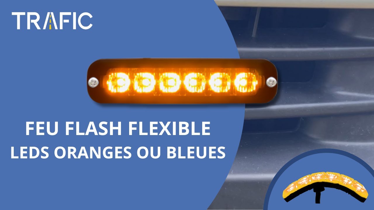 Feu flash LED flexible - Orange ou Bleu 