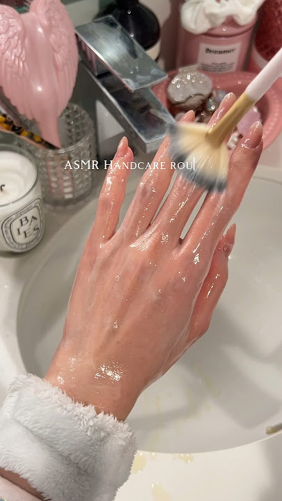 🧴☁️🐇ASMR Handcare routine #nailcare #facial #selfcareroutine #athomespaday #selfcare