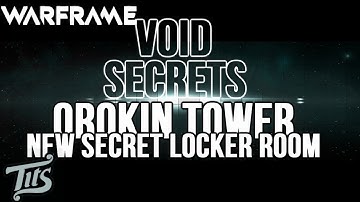 Warframe ♠ 9 - New Void Elevator Drop Secret - Backdoor Secret Locker Room