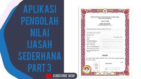 #Aplikasi pengolahan nilai ijasah dan SKL part 3#pengolah nilai  berbasis excel sederhana
